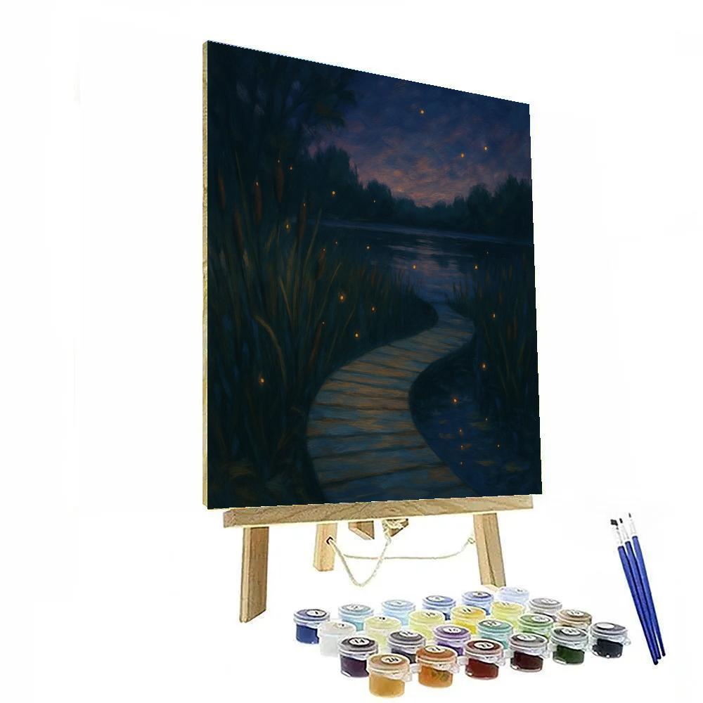 Firefly Twilight Along The Lakeside Trail Numbered painting kits