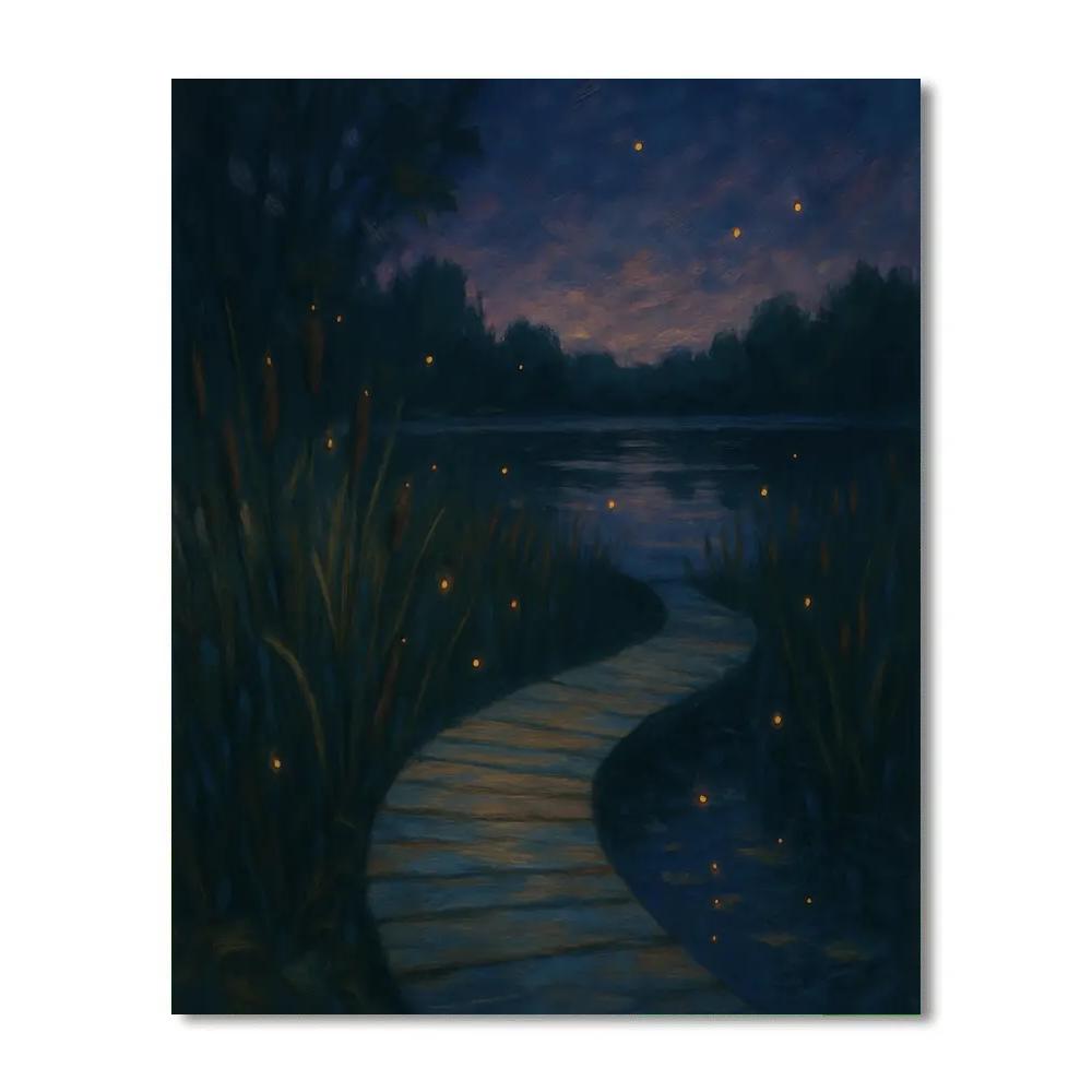 Firefly Twilight Along The Lakeside Trail Numbered painting kits