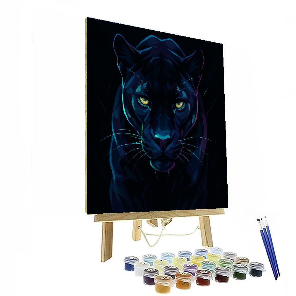 Voltage Veil Panther paint by numbers