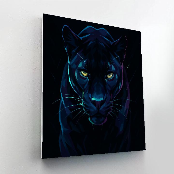 Voltage Veil Panther paint by numbers