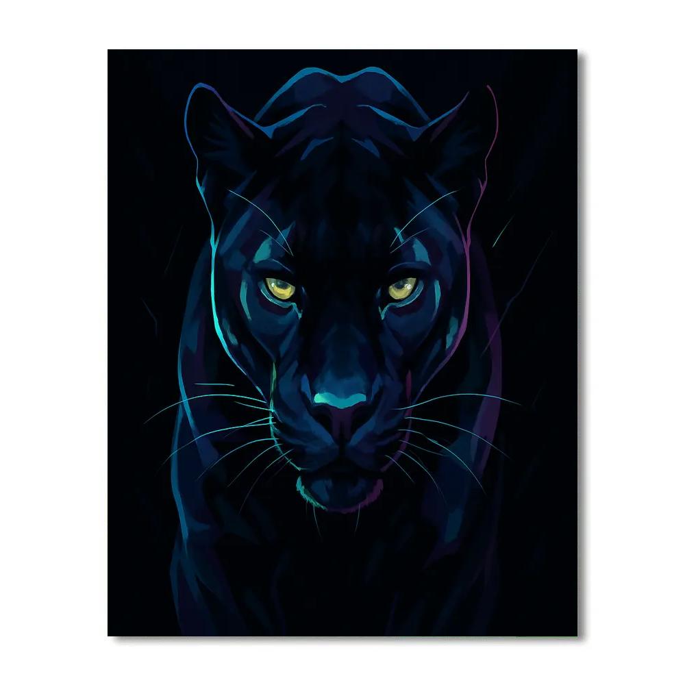 Voltage Veil Panther paint by numbers