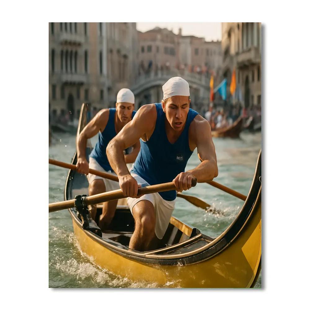 Venice Regata Storica Grand Canal Oars Paint by numbers kits
