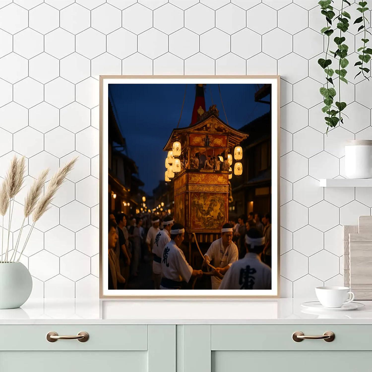Gion Matsuri Evening Float Procession Kyoto painting number kit