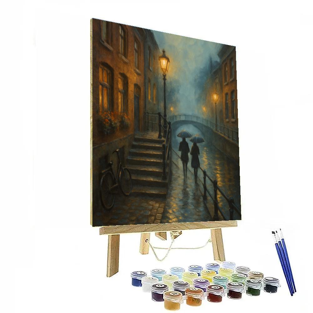 Lantern Mist On The Canal Steps paint by numbers