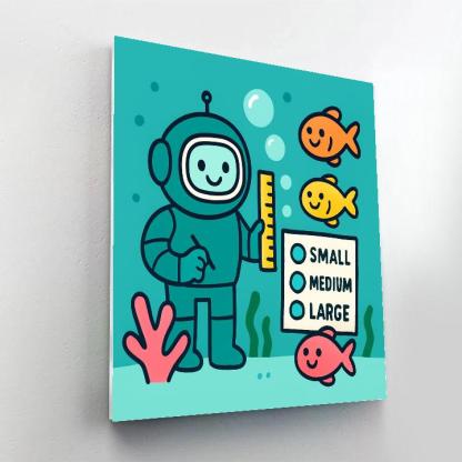 Coral Reef Robot And The Bubble Science Lab Painting by numbers kit