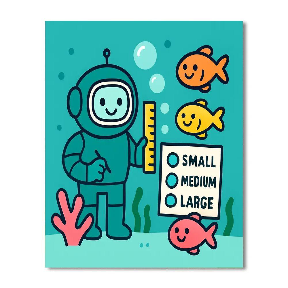 Coral Reef Robot And The Bubble Science Lab Painting by numbers kit