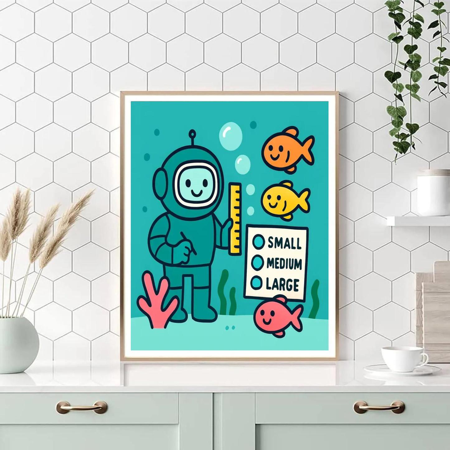 Coral Reef Robot And The Bubble Science Lab Painting by numbers kit