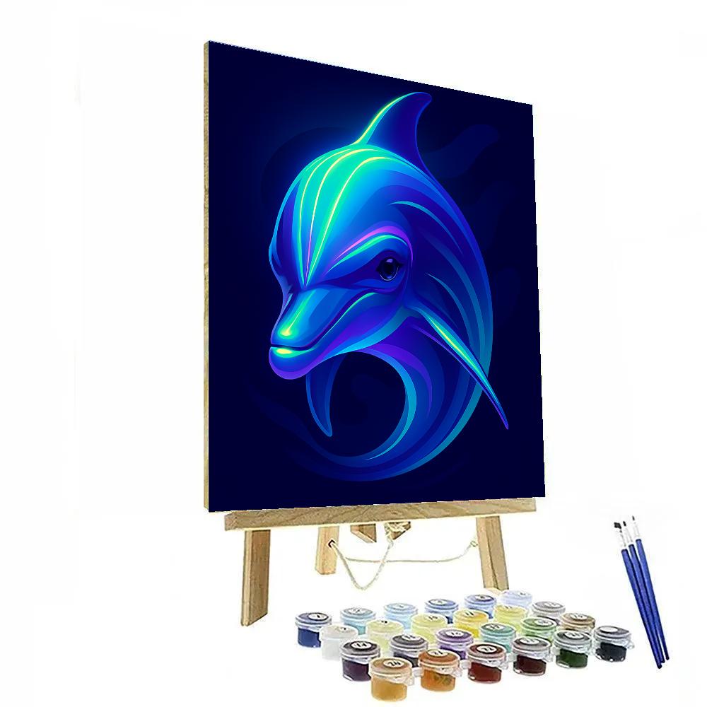Aurora Tide Dolphin Paint by numbers art