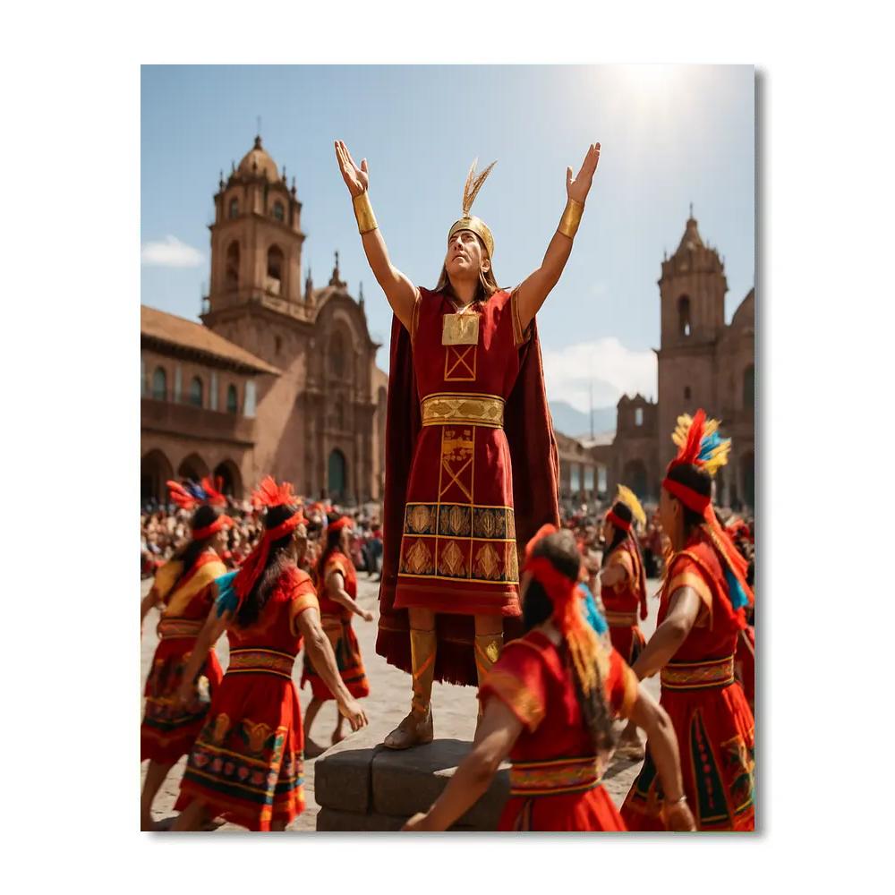 Inti Raymi Sun Festival In Cusco Plaza De Armas Paint by numbers kits