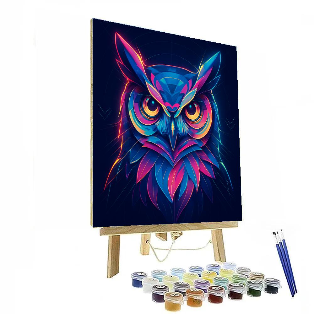 Mirage Circuit Owl Paint by numbers art