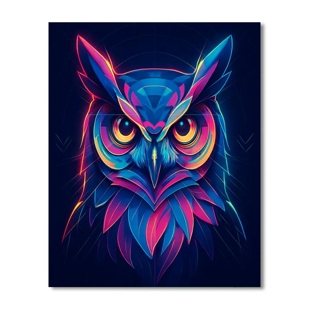 Mirage Circuit Owl Paint by numbers art