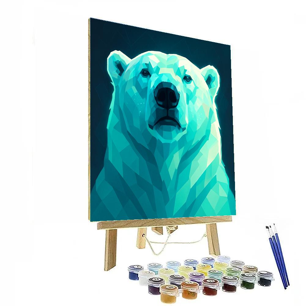 Glacier Pulse Polar Bear paint by color