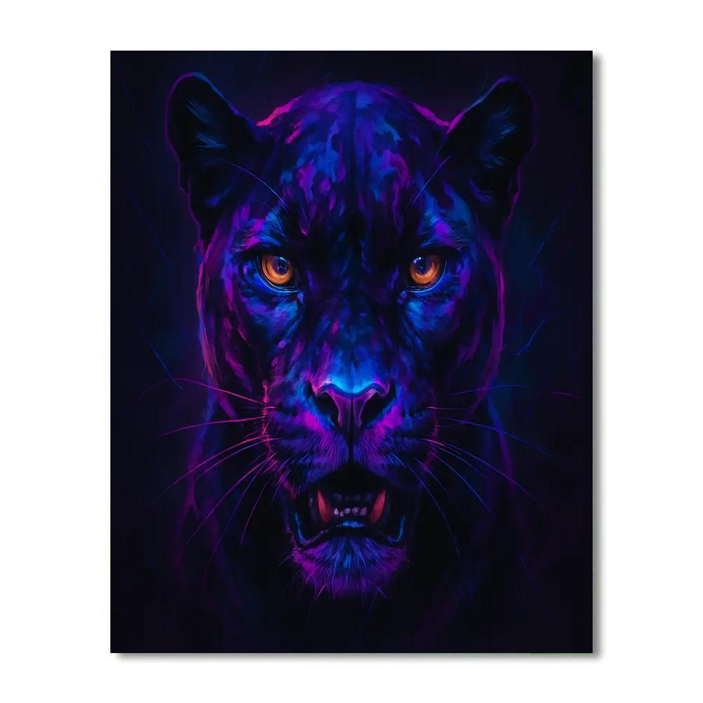 Orchid Storm Panther Paint by numbers art