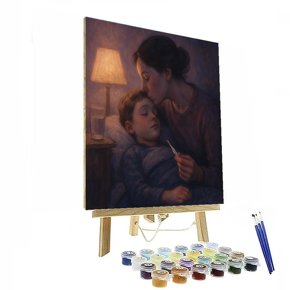 Thermometer Vigil And Gentle Forehead Kiss paint by numbers