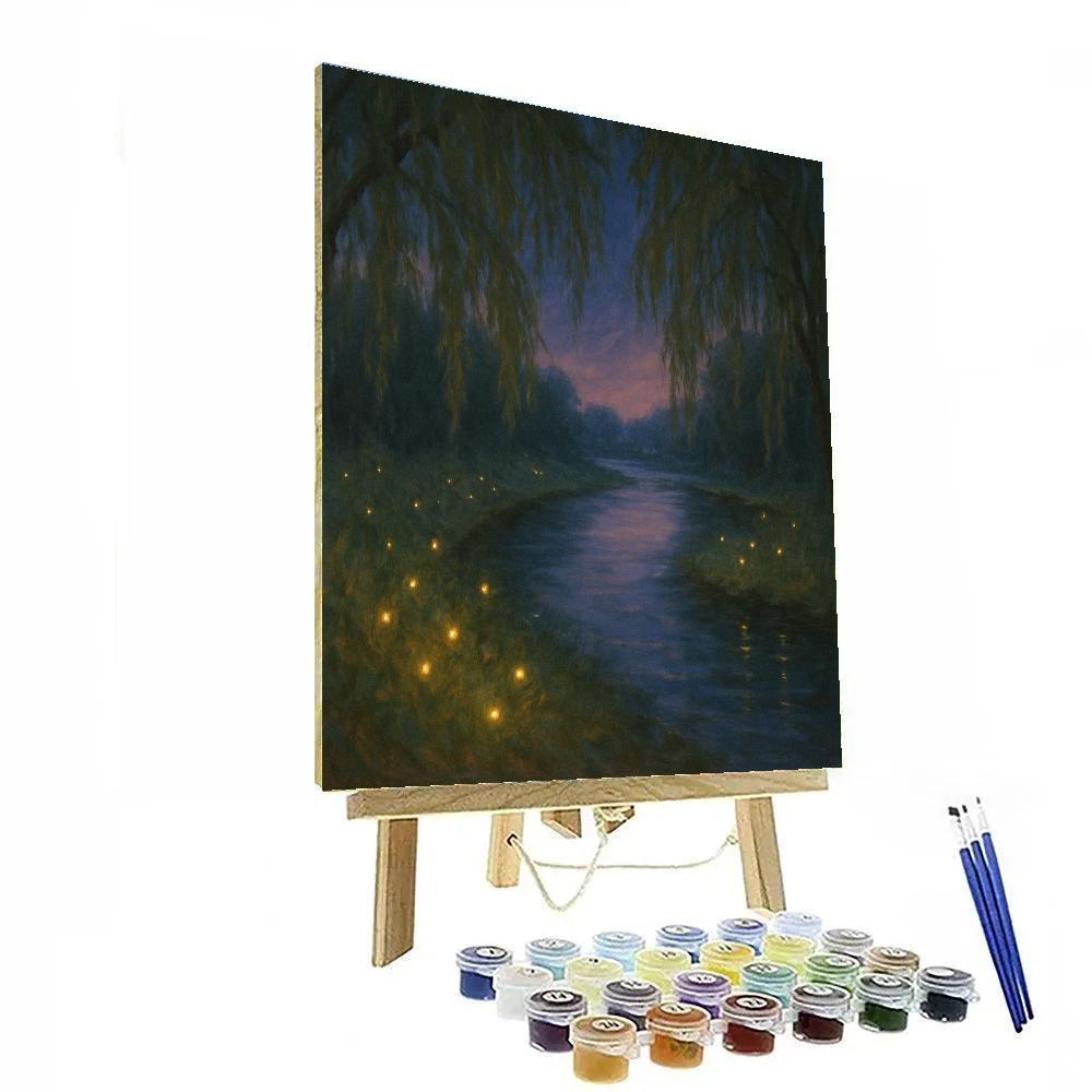 Firefly Twilight Along Willow Bend paint by numbers