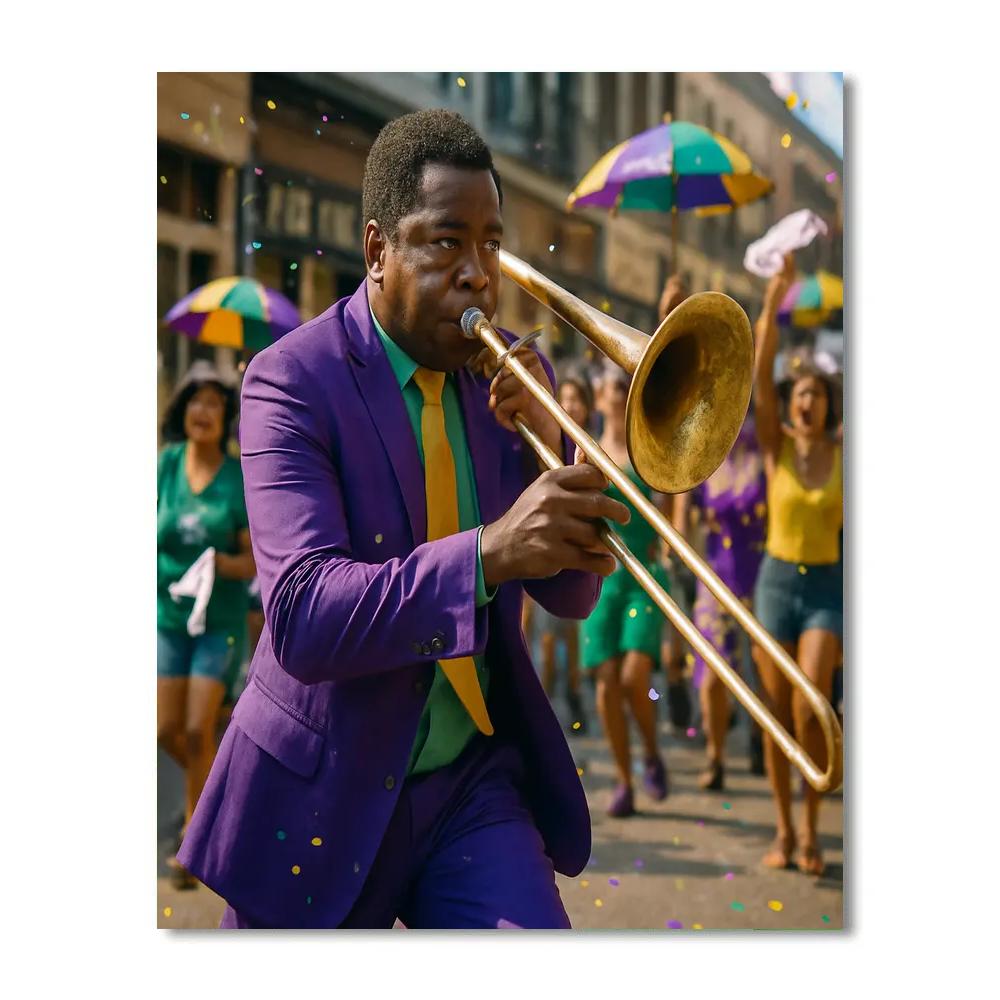 Mardi Gras Second Line Parade New Orleans Painting by numbers kit