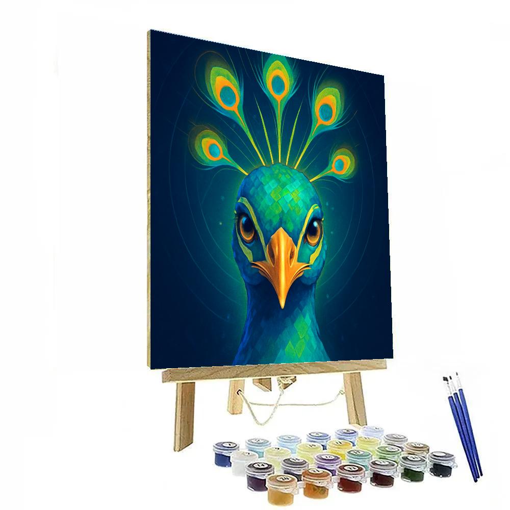 Lumen Bloom Peacock paint by number
