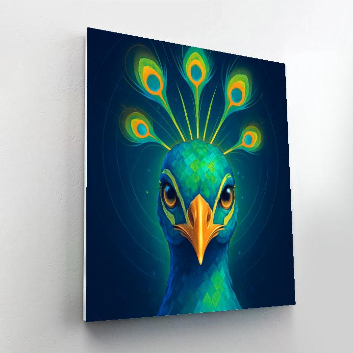 Lumen Bloom Peacock paint by number