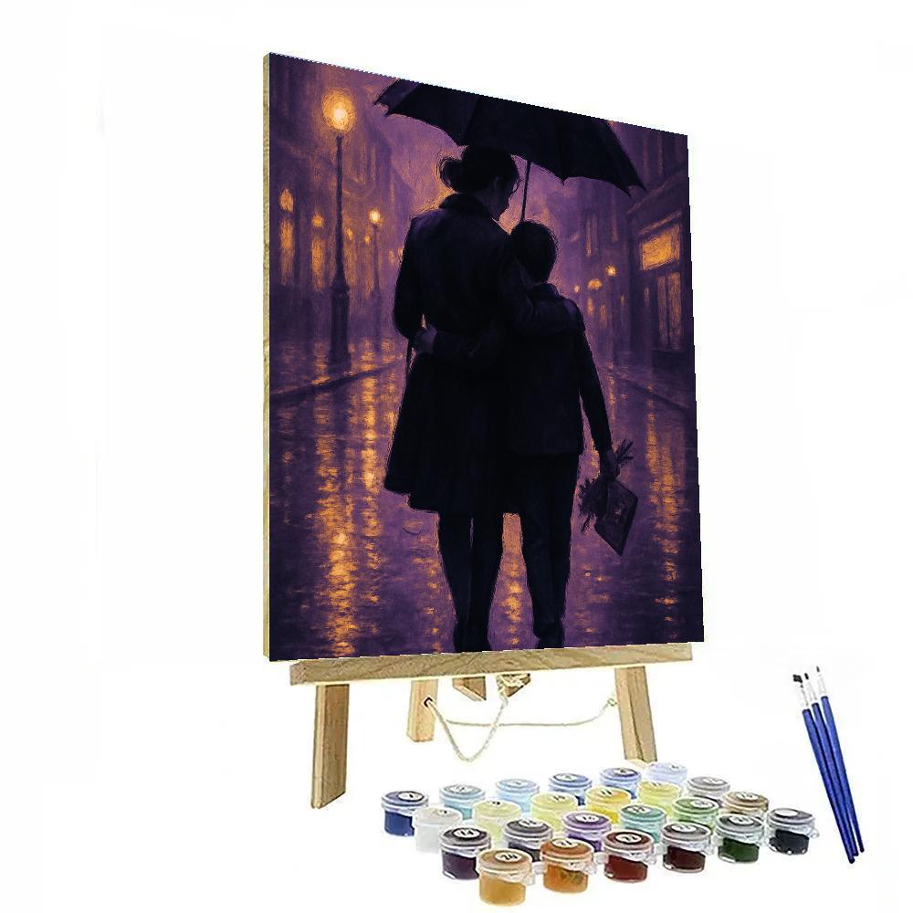 Shared Umbrella After The Recital Numbered painting kits