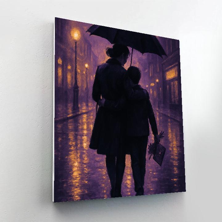 Shared Umbrella After The Recital Numbered painting kits