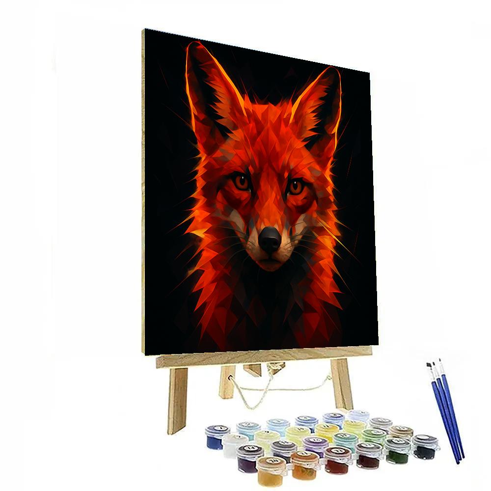 Emberglass Red Fox painting number kit