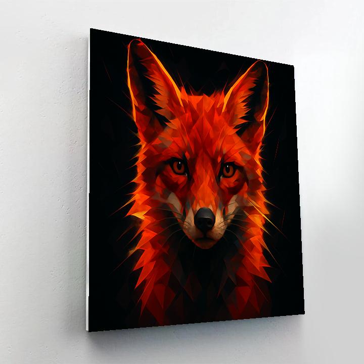Emberglass Red Fox painting number kit