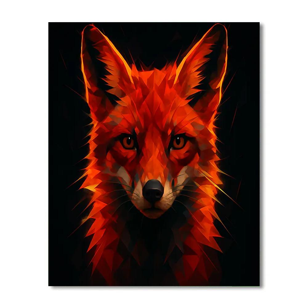 Emberglass Red Fox painting number kit