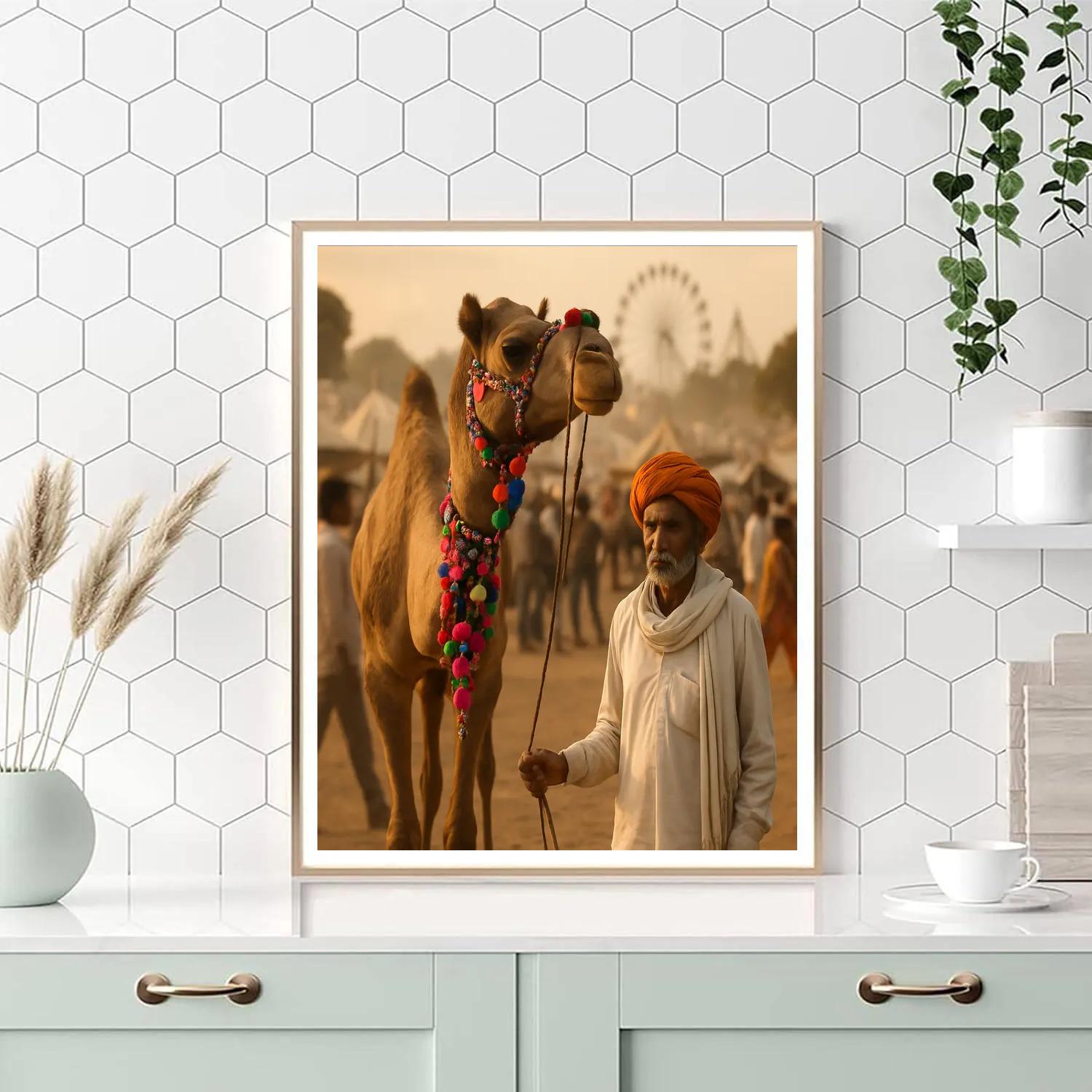 Pushkar Camel Fair Evening Market Rajasthan Painting by numbers kit