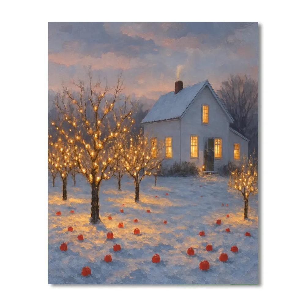 Festive Farmhouse Orchard Glow Paint by numbers kits