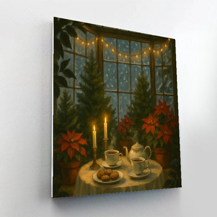 Midwinter Tea Party In Conservatory paint by numbers