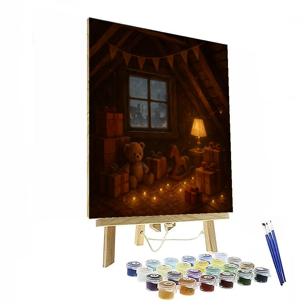 Christmas Eve Attic Gift Hideaway Paint by numbers art