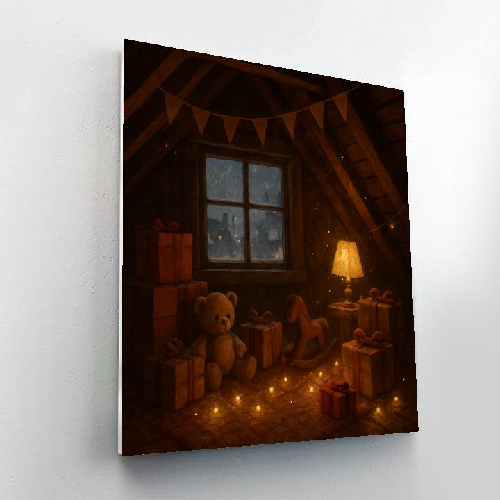Christmas Eve Attic Gift Hideaway Paint by numbers art