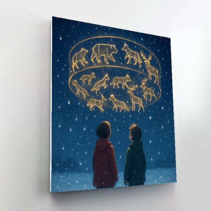 Holiday Carousel Of Constellation Animals Paint by numbers art