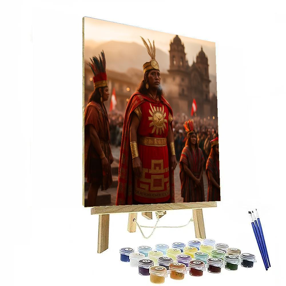 Inti Raymi Sunrise Procession In Cusco Number painting