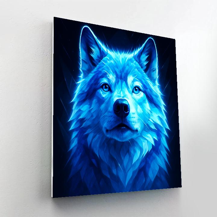Prismatic Glacier Wolf Sentinel paint by number