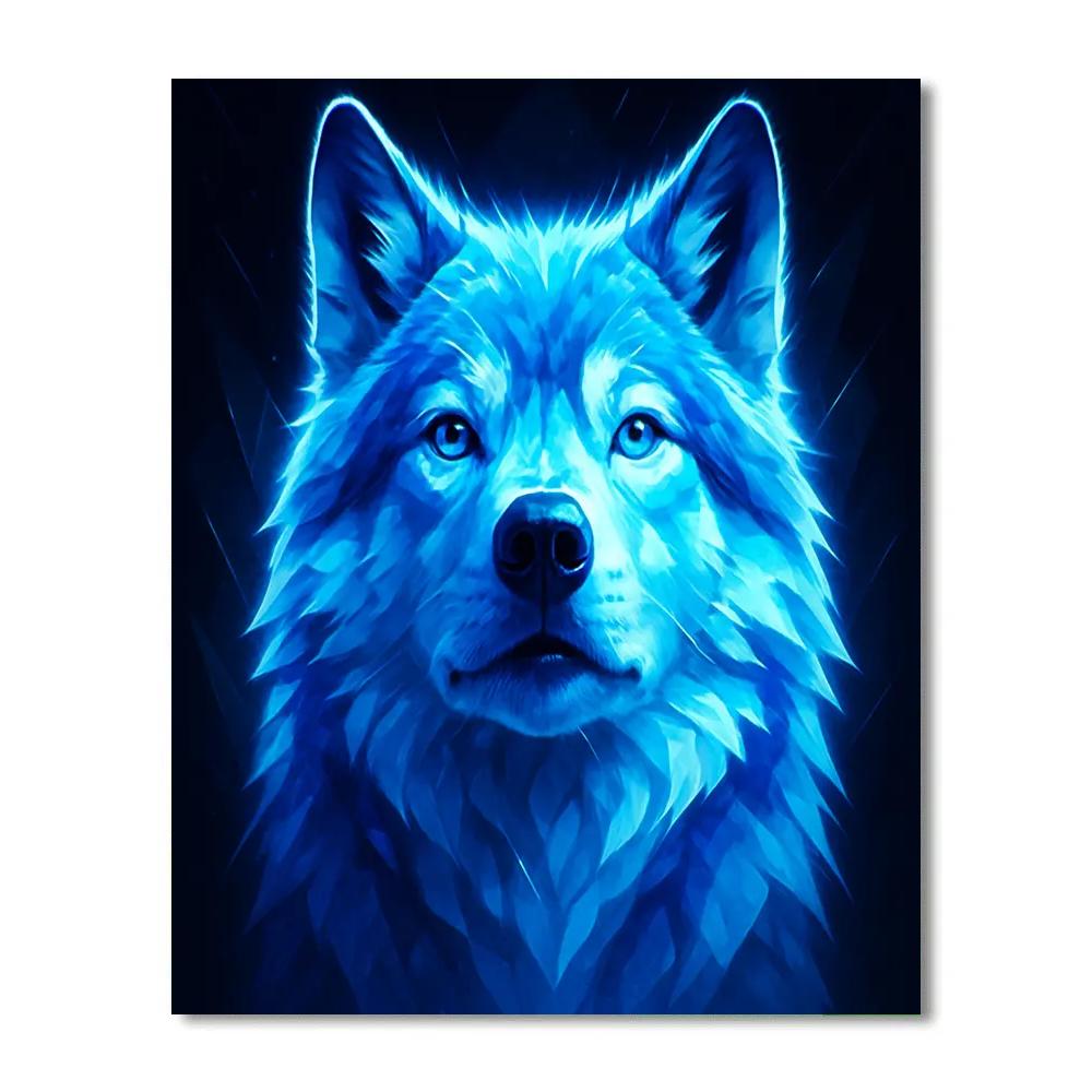 Prismatic Glacier Wolf Sentinel paint by number