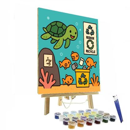 Coral Reef Recycling Patrol paint by numbers