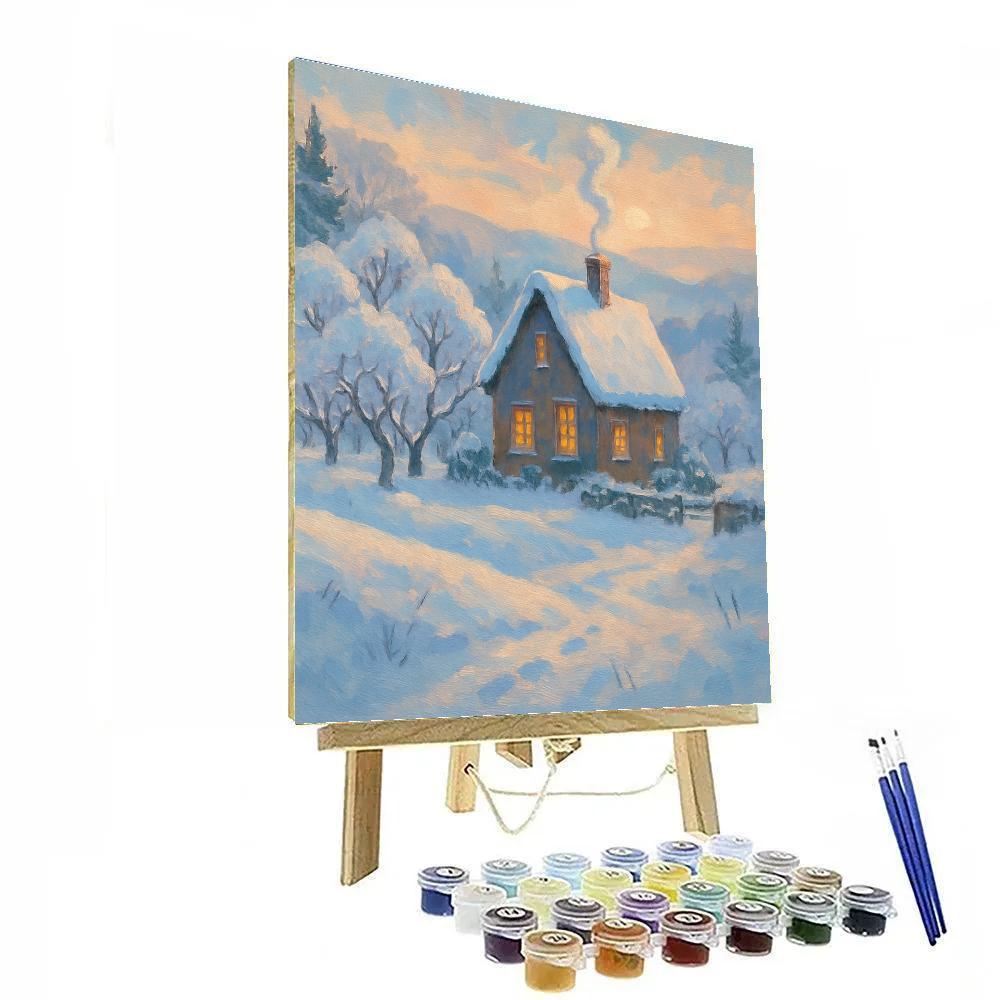 Sunrise Smoke Above The Hidden Orchard Cottage paint by color