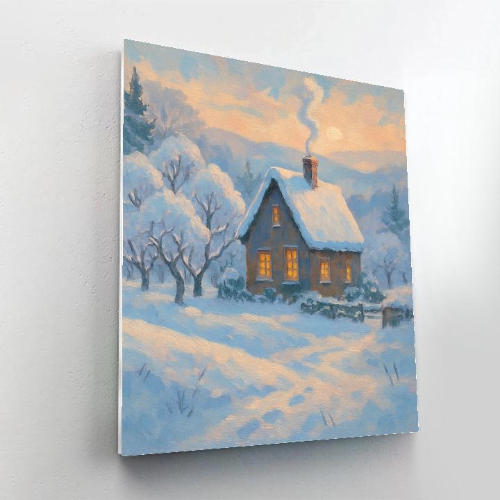 Sunrise Smoke Above The Hidden Orchard Cottage paint by color