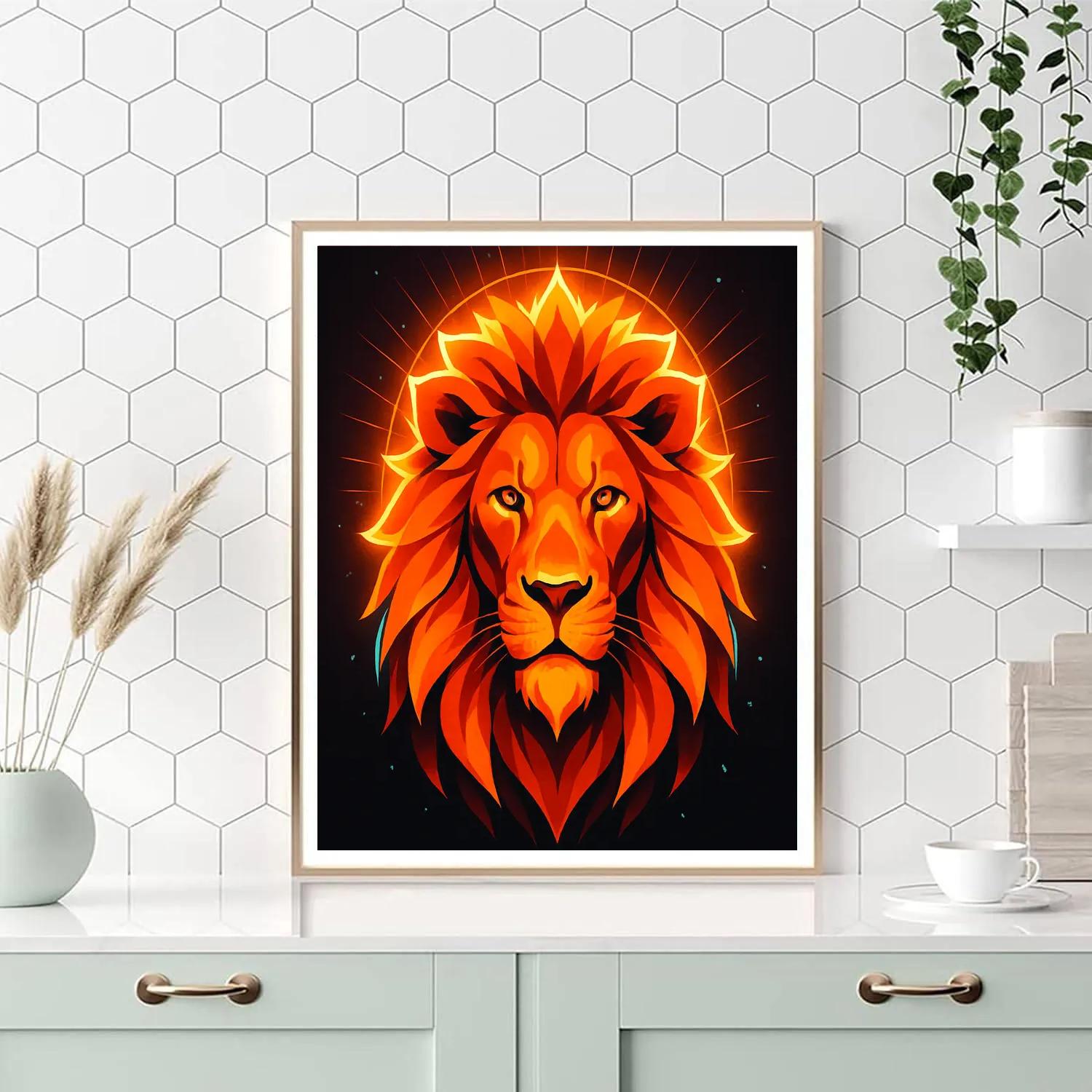 Solar Crown Lion Of The Zenith DIY paint by numbers