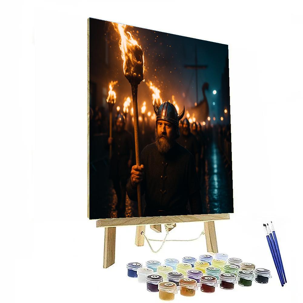 Up Helly Aa Torchlight Parade In Lerwick DIY paint by numbers