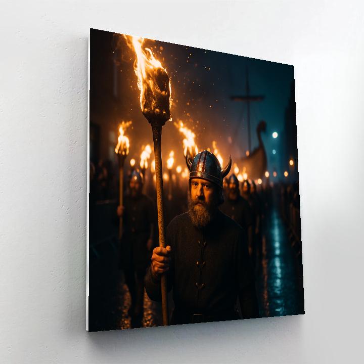 Up Helly Aa Torchlight Parade In Lerwick DIY paint by numbers