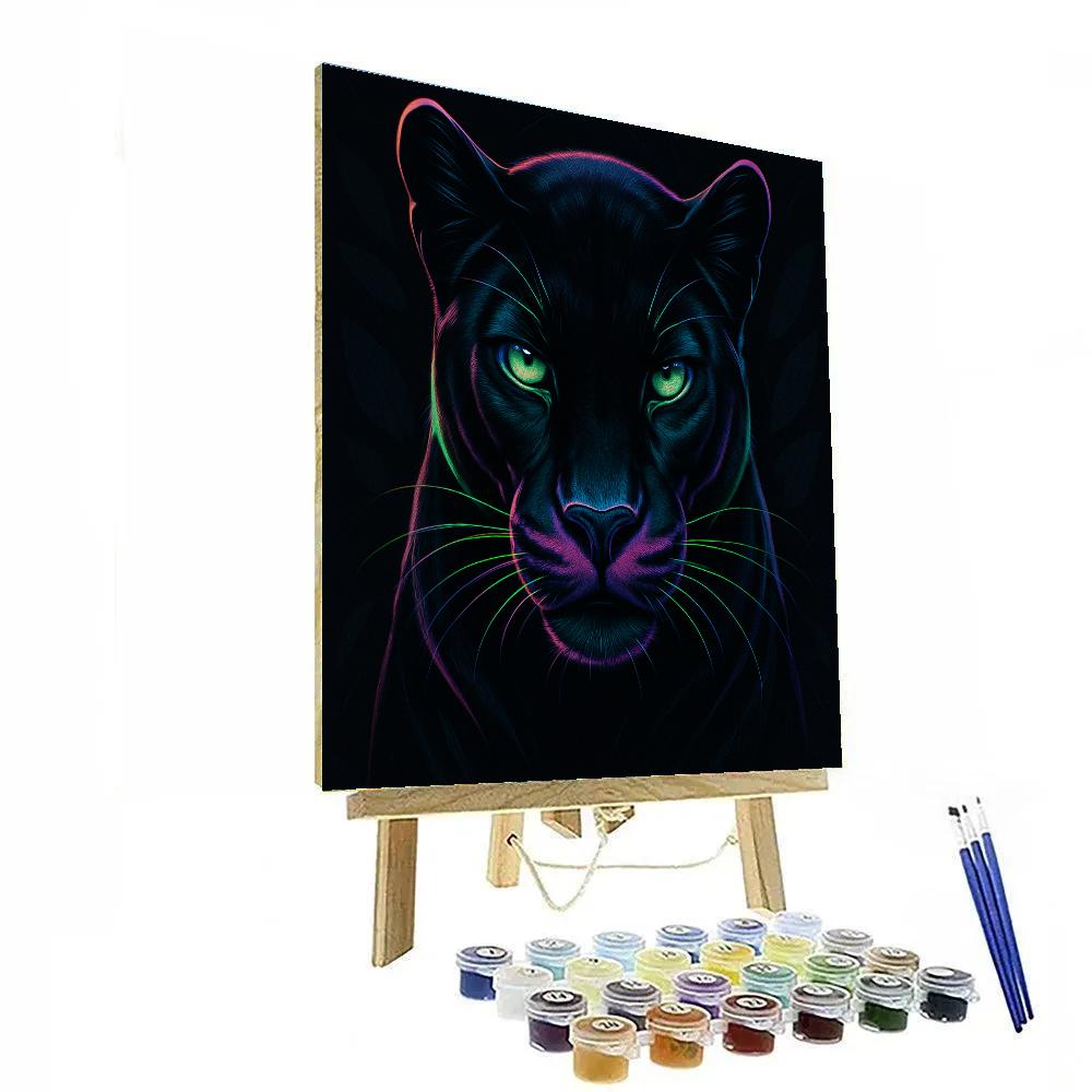 Electric Orchid Panther Gaze painting number kit