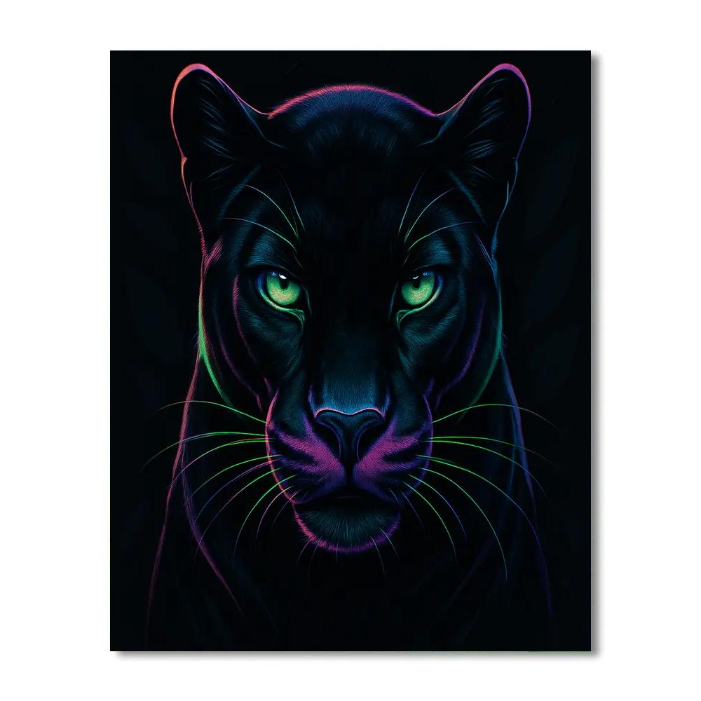 Electric Orchid Panther Gaze painting number kit