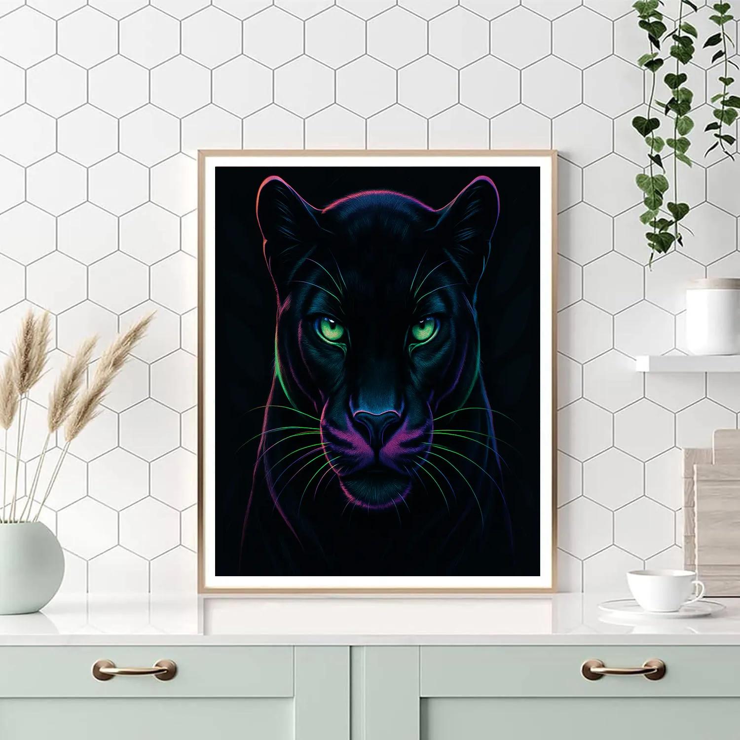 Electric Orchid Panther Gaze painting number kit