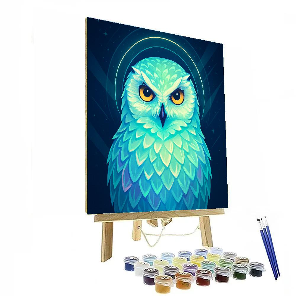 Aurora Feather Owl Oracle Paint by numbers kits