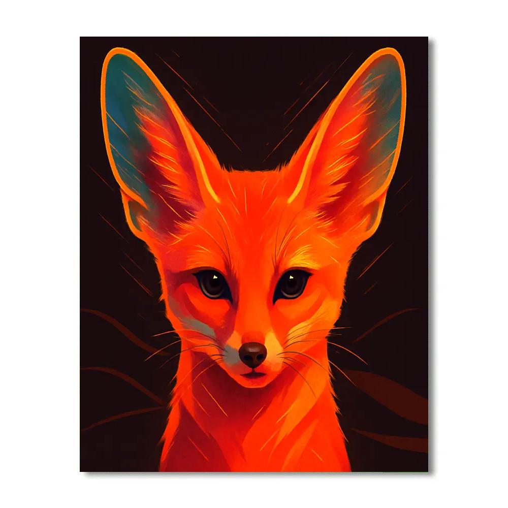 Crimson Dune Fox Mirage Paint by numbers kits