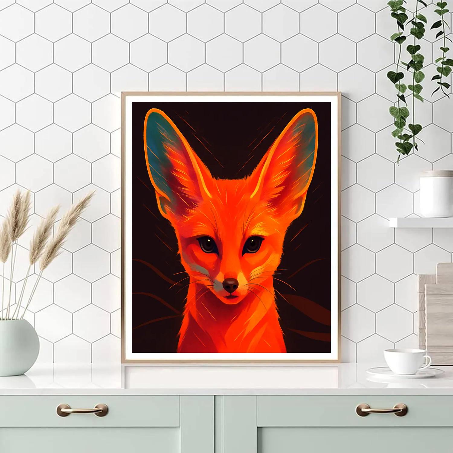 Crimson Dune Fox Mirage Paint by numbers kits
