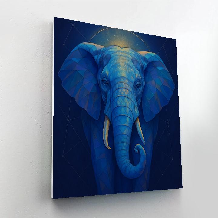 Celestial Mosaic Elephant Calm Numbered painting kits