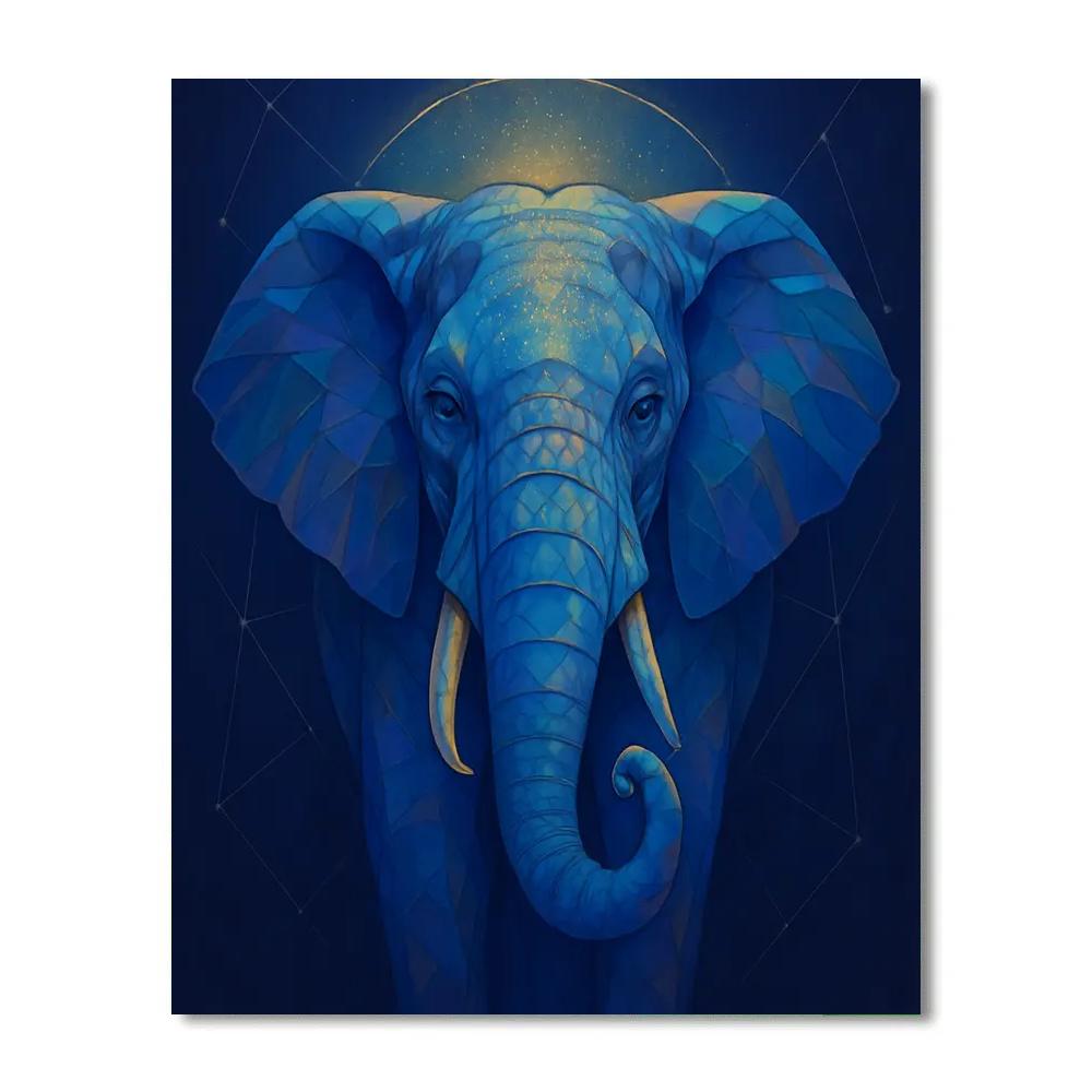 Celestial Mosaic Elephant Calm Numbered painting kits